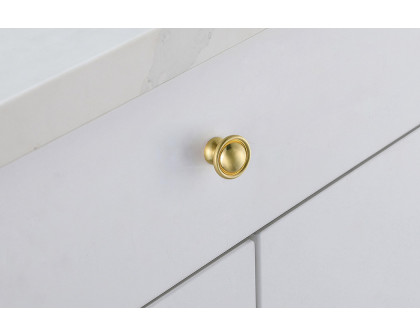 Elegant Cadon Cabinet Knob, Set of 10 - Brushed Gold (KB2008-GD-10PK)