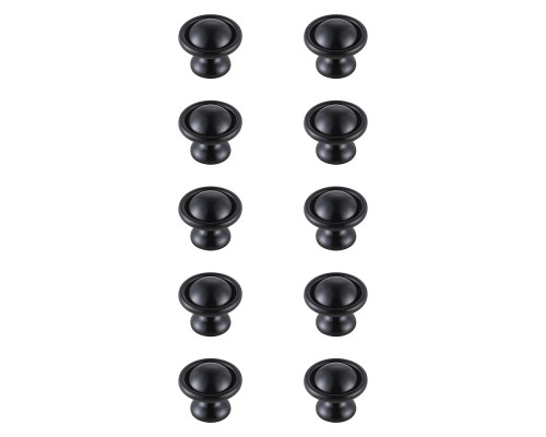 Elegant Cadon Cabinet Knob, Set of 10 - Matte Black (KB2008-MB-10PK)