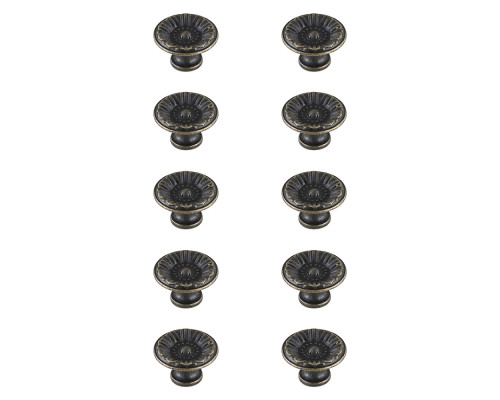 Elegant Cadon Cabinet Knob, Set of 10 - Antique Bronze (KB2010-AB-10PK)