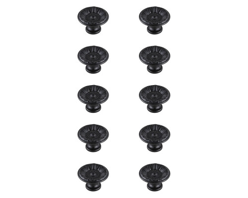 Elegant Cadon Cabinet Knob, Set of 10 - Matte Black (KB2010-MB-10PK)