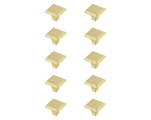 Elegant Cadon Cabinet Knob, Set of 10 - Brushed Gold (KB2012-GD-10PK)