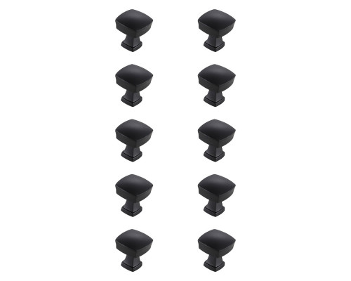 Elegant Cadon Cabinet Knob, Set of 10 - Matte Black (KB2022-MB-10PK)