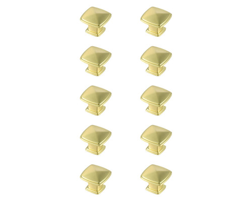 Elegant Cadon Cabinet Knob, Set of 10 - Brushed Gold (KB2023-GD-10PK)