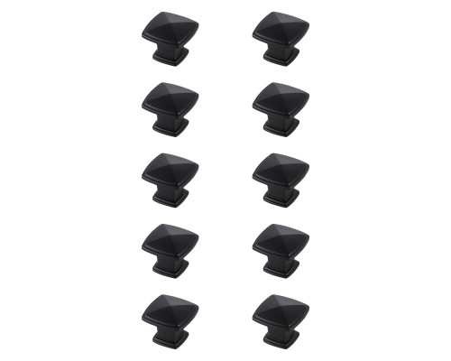 Elegant Cadon Cabinet Knob, Set of 10 - Matte Black (KB2023-MB-10PK)