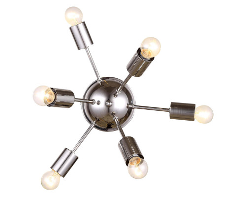 Elegant Adair 6-Light Flush Mount - Polished Nickel (LD1134WF21PN)