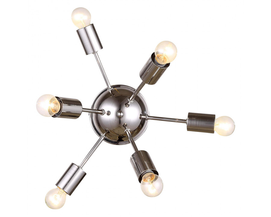 Elegant Adair 6-Light Flush Mount - Polished Nickel (LD1134WF21PN)