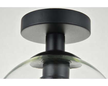 Elegant Baxter 1-Light Flush Mount - Black, L 7,9" (LD2204BK)