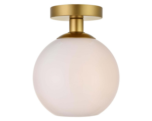 Elegant Baxter 1-Light Flush Mount - Brass, L 7,9" (LD2205BR)