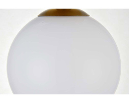 Elegant Baxter 1-Light Flush Mount - Brass, L 7,9" (LD2205BR)