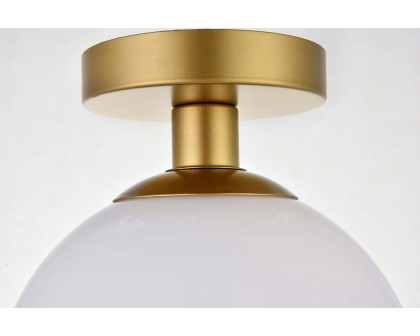 Elegant Baxter 1-Light Flush Mount - Brass, L 7,9" (LD2205BR)