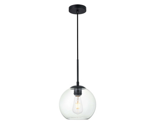 Elegant Baxter 1-Light Pendant - Black, L 7.9" (LD2206BK)