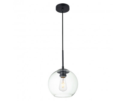 Elegant Baxter 1-Light Pendant - Black, L 7.9" (LD2206BK)