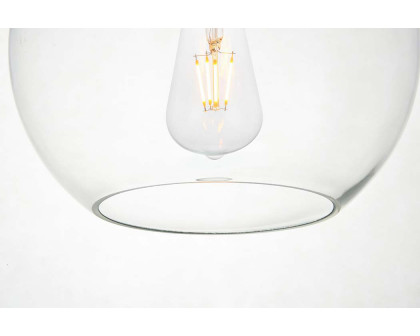 Elegant Baxter 1-Light Pendant - Black, L 7.9" (LD2206BK)