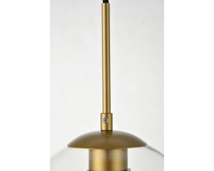 Elegant Baxter 1-Light Pendant - Brass, L 7.9" (LD2206BR)