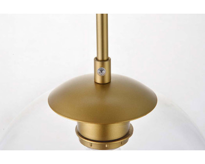 Elegant Baxter 1-Light Pendant - Brass, L 7.9" (LD2206BR)