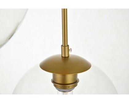 Elegant Baxter 3-Light Pendant - Brass, L 18.1" (LD2208BR)