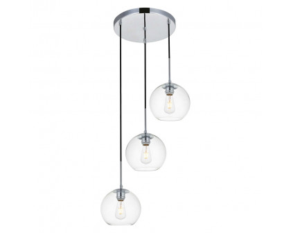 Elegant Baxter 3-Light Pendant - Chrome, L 18.1" (LD2208C)