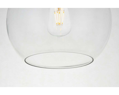 Elegant Baxter 1-Light Flush Mount - Brass, L 9.8" (LD2210BR)