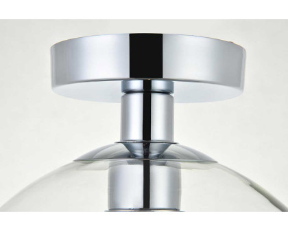 Elegant Baxter 1-Light Flush Mount - Chrome, L 9.8" (LD2210C)