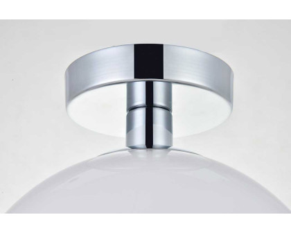 Elegant Baxter 1-Light Flush Mount - Chrome, L 9.8" (LD2211C)