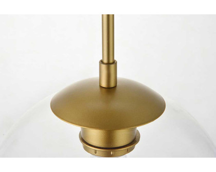 Elegant Baxter 1-Light Pendant - Brass, L 9.8" (LD2212BR)