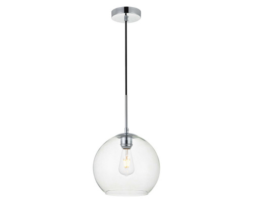 Elegant Baxter 1-Light Pendant - Chrome, L 9.8" (LD2212C)