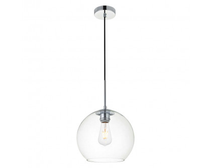 Elegant Baxter 1-Light Pendant - Chrome, L 9.8" (LD2212C)