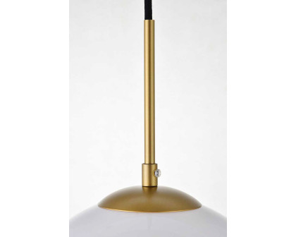 Elegant Baxter 1-Light Pendant - Brass, L 9.8" (LD2213BR)