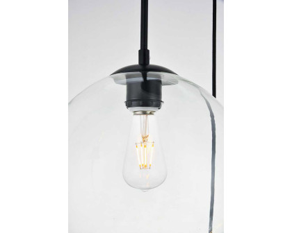 Elegant Baxter 3-Light Pendant - Black, L 20.1" (LD2214BK)