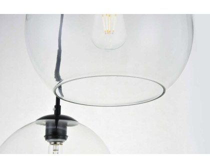 Elegant Baxter 3-Light Pendant - Black, L 20.1" (LD2214BK)