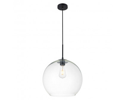 Elegant Baxter 1-Light Pendant - Black, L 13.8" (LD2216BK)