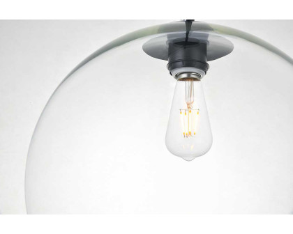 Elegant Baxter 1-Light Pendant - Black, L 13.8" (LD2216BK)