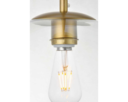 Elegant Baxter 1-Light Pendant - Brass, L 13.8" (LD2216BR)