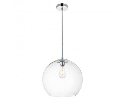 Elegant Baxter 1-Light Pendant - Chrome, L 13.8" (LD2216C)