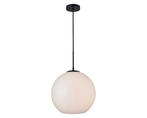 Elegant Baxter 1-Light Pendant - Black, L 13.8" (LD2217BK)