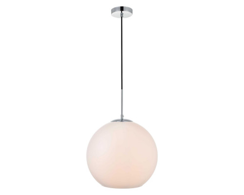 Elegant Baxter 1-Light Pendant - Chrome, L 13.8" (LD2217C)