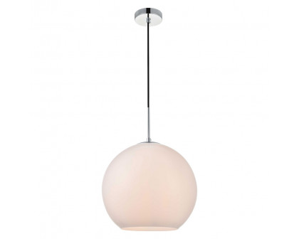 Elegant Baxter 1-Light Pendant - Chrome, L 13.8" (LD2217C)