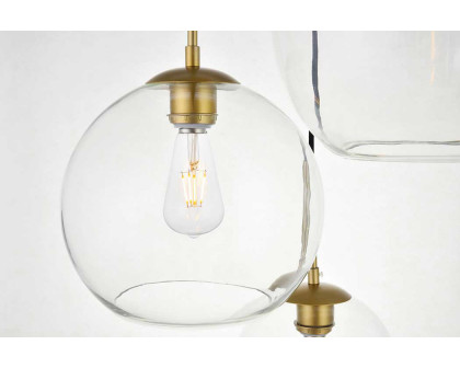 Elegant Baxter 3-Light Pendant - Brass, L 20.9" (LD2218BR)