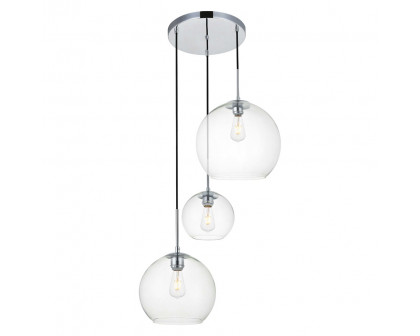 Elegant Baxter 3-Light Pendant - Chrome, L 20.9" (LD2218C)