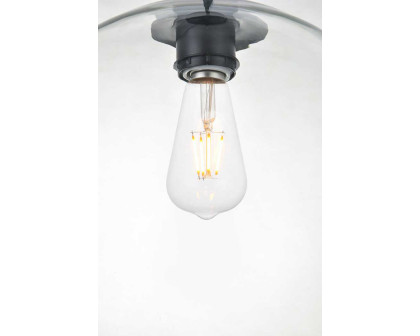 Elegant Baxter 1-Light Pendant - Black, L 11.8" (LD2224BK)