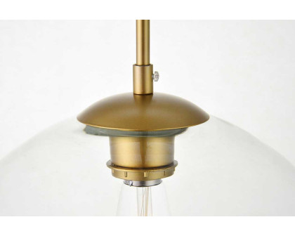 Elegant Baxter 1-Light Pendant - Brass, L 11.8" (LD2224BR)