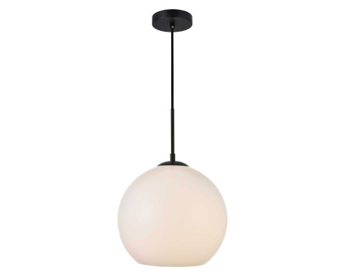 Elegant Baxter 1-Light Pendant - Black, L 11.8" (LD2225BK)