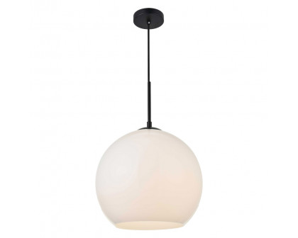 Elegant Baxter 1-Light Pendant - Black, L 11.8" (LD2225BK)