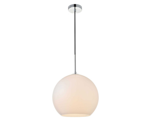 Elegant Baxter 1-Light Pendant - Chrome, L 11.8" (LD2225C)