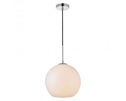 Elegant Baxter 1-Light Pendant - Chrome, L 11.8" (LD2225C)