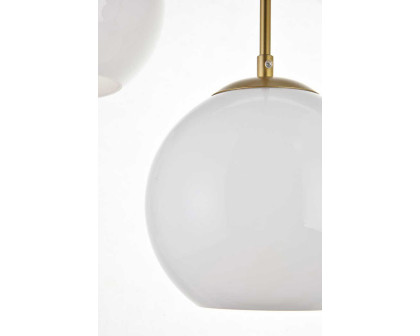 Elegant Baxter 36" 3 Lights Pendant - Brass, 5 Bubls (LD2229BR)