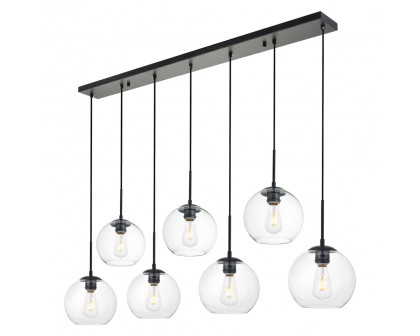 Elegant Baxter 36" 3 Lights Pendant - Black, 7 Bubls (LD2230BK)