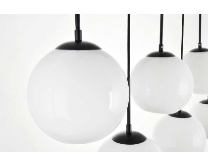 Elegant Baxter 36" 3 Lights Pendant - Black, 7 Bubls (LD2231BK)