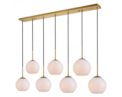 Elegant Baxter 36" 3 Lights Pendant - Brass, 7 Bubls (LD2231BR)