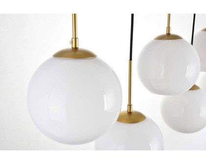 Elegant Baxter 36" 3 Lights Pendant - Brass, 7 Bubls (LD2231BR)